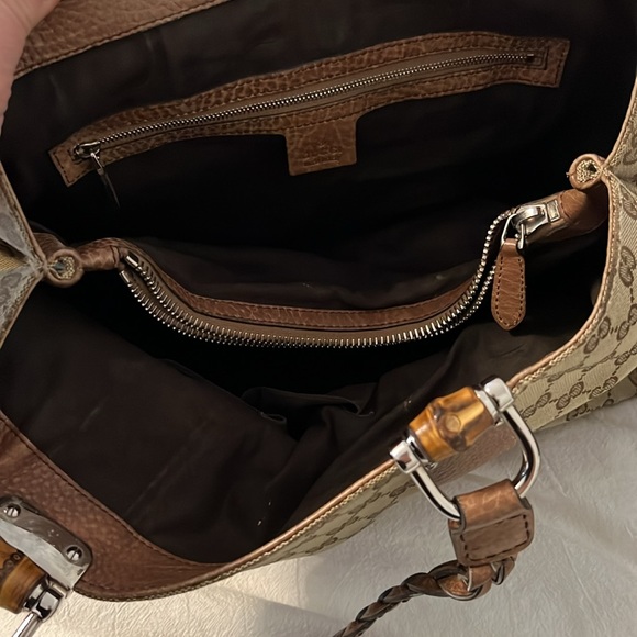 Gucci GG canvas medium bamboo bar tote - Picture 10 of 12